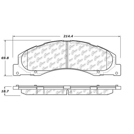 CENTRIC PARTS Centric Premium Pads, 300.13280 300.13280